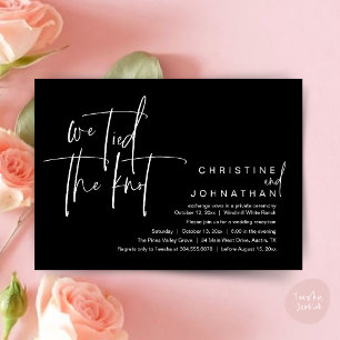 Invitation Nous avons noué le nœud, Réception de mariage mode