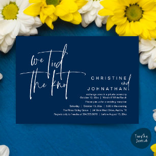 Invitation Nous avons noué le nœud, Réception de mariage mode