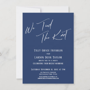 Invitation Nous avons noué le nœud Typographie simple élégant