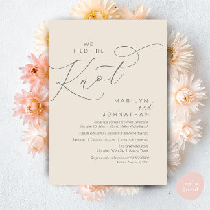 Invitation Nous avons uni nos vies, Dîner de Mariage en Intim