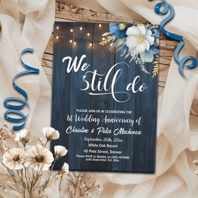 Invitation Nous Continuons À Faire 1Er Anniversaire Mariage L (Créateur téléchargé)