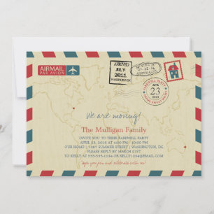 Invitation Nous Déplaçons Des Aéronefs   Farewell Party