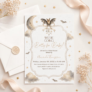 Invitation Nous devenons fous pour la Lune de bébé Chauve-sou