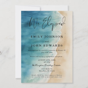 Invitation Nous Eloped Aquarelle Ocean Beach Elopement Mariag