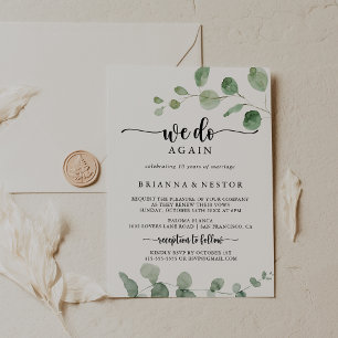 Invitation Nous faisons à nouveau plaisir vert Eucalyptus Vow