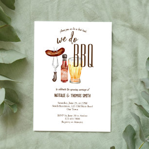 Invitation Nous faisons barbecue barbecue nuptiale douche cou
