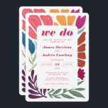 Invitation Nous faisons Boho Chic Retro Coloré Mariage Floral<br><div class="desc">Nous Faisons Boho Chic Retro Coloré Floral Faire-part de mariage</div>
