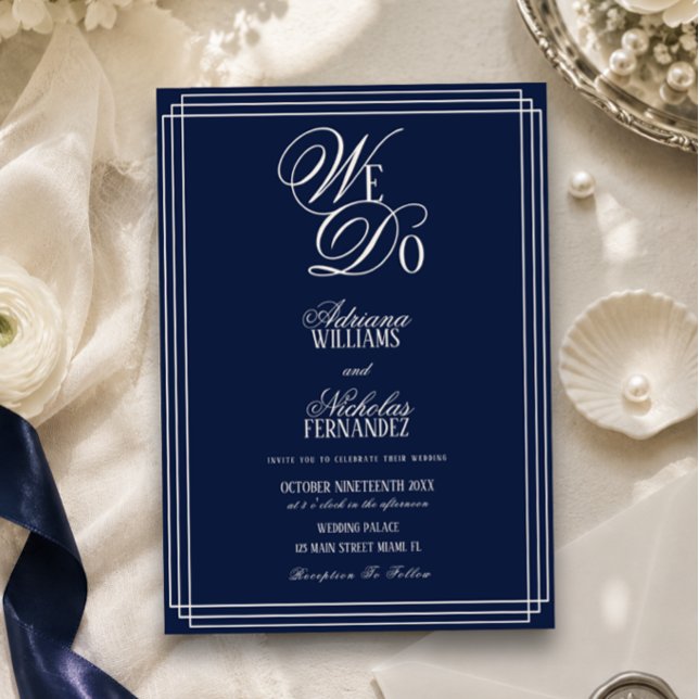 Invitation Nous faisons du bleu marine pour un mariage à l'an (Créateur téléchargé)