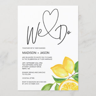 Invitation Nous faisons du citron d'été simple et moderne