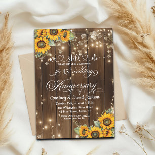 Invitation Nous Faisons Encore 15ème Anniversaire Mariage Lum