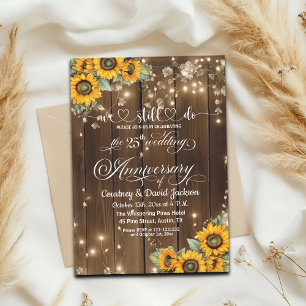 Invitation Nous Faisons Encore 25ème Anniversaire Mariage Lum