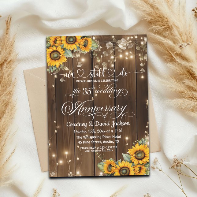 Invitation Nous Faisons Encore 35ème Anniversaire Mariage Lum (Créateur téléchargé)
