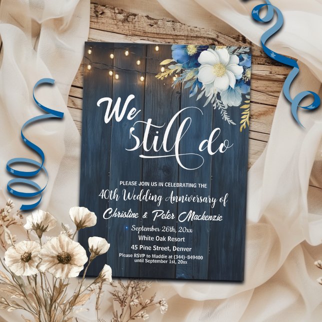 Invitation Nous Faisons Encore 40ème Anniversaire Mariage Lum (Créateur téléchargé)