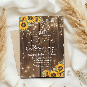 Invitation Nous Faisons Encore 5ème Anniversaire Mariage Lumi