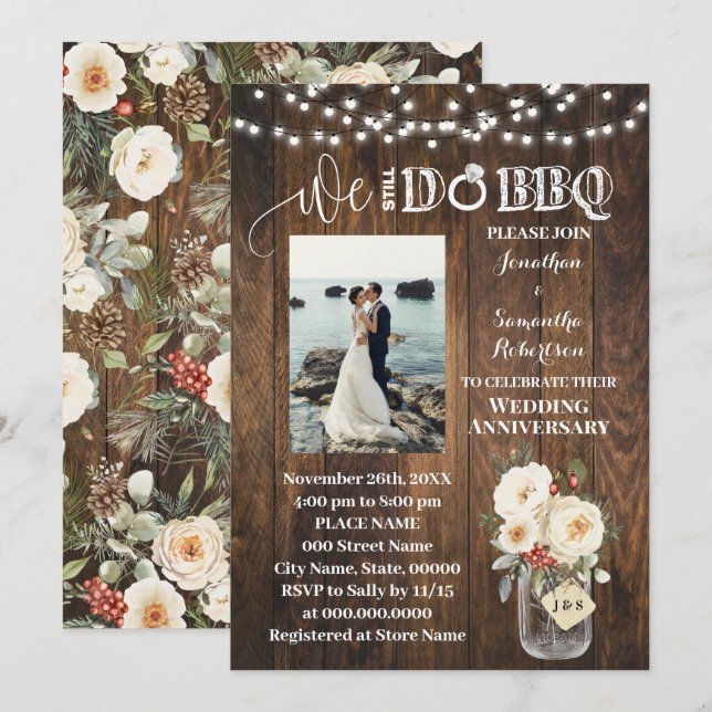 Invitation Nous faisons encore Anniversaire de Mariage Occide (Devant / Derrière)