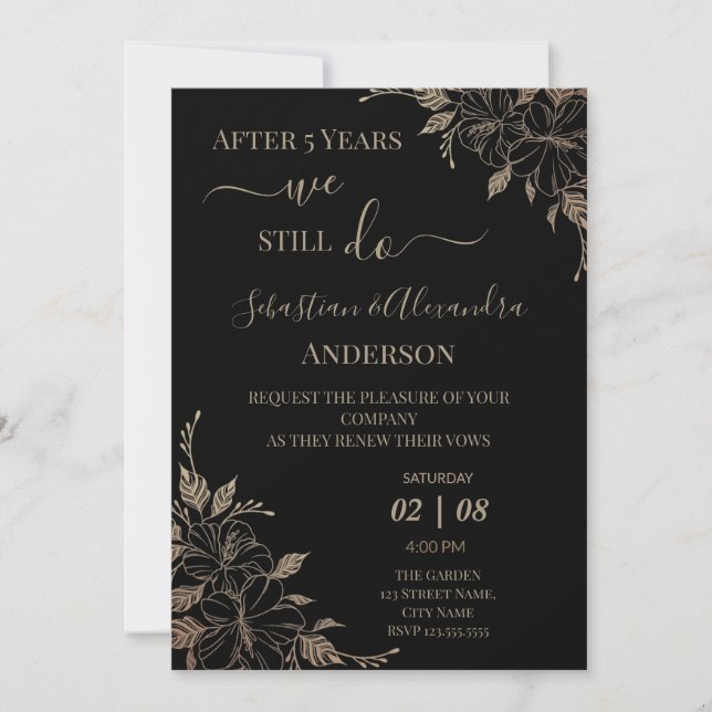 Invitation Nous faisons encore des vœux de renouvellement de  (Devant)