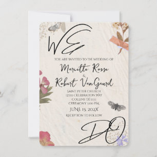 Invitation NOUS FAISONS Fleurs Pressées Shabby Garden Chic Ma
