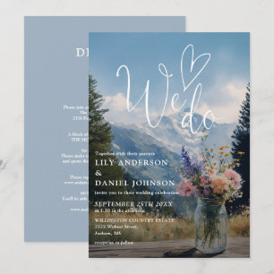 Invitation Nous faisons Floral de Montagne Rustique Tout En