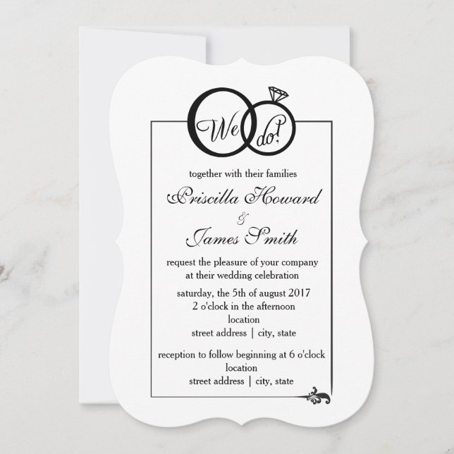 Invitation Nous faisons Mariage (Devant)