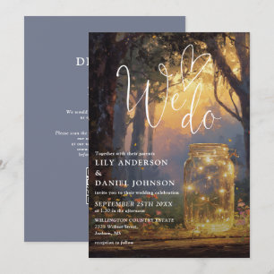 Invitation Nous faisons Mariage en forêt enchantée avec pot M