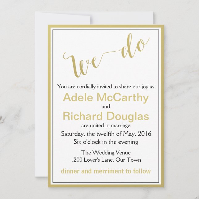 Invitation Nous faisons Moderne Chic Mariage (Devant)