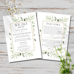 Invitation Nous faisons partie deux suite vœux de mariage ver