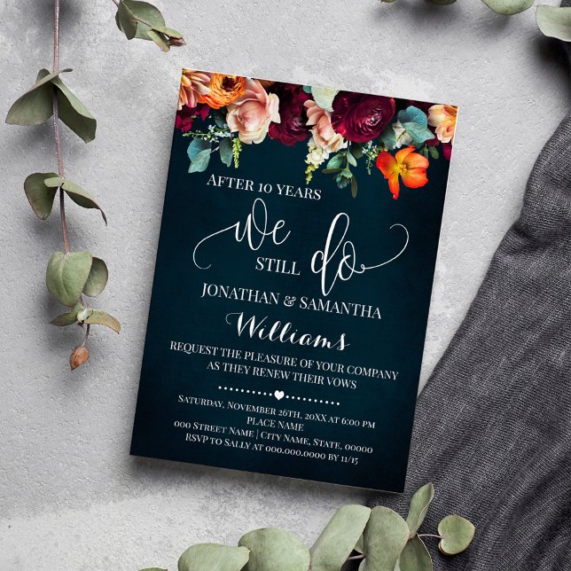 Invitation Nous faisons toujours du vin de mariage pour anniv (We still Do Wedding Anniversary Invitation)