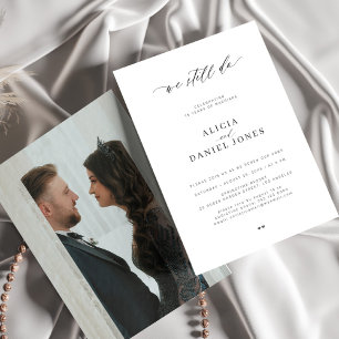 Invitation Nous faisons toujours simple photo mariage voeu re