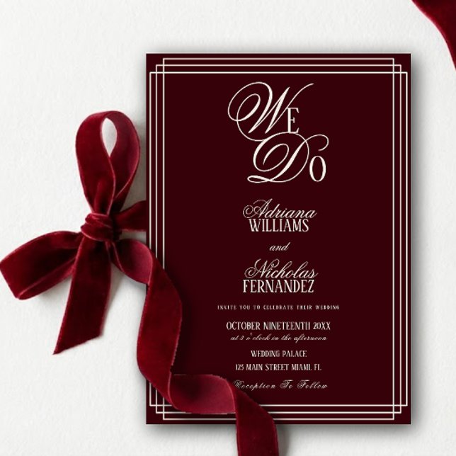 Invitation Nous faisons un mariage à l'ancienne en Bourgogne (Créateur téléchargé)