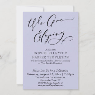 Invitation Nous Faisons une Fuite Romantique, Célébration Sim