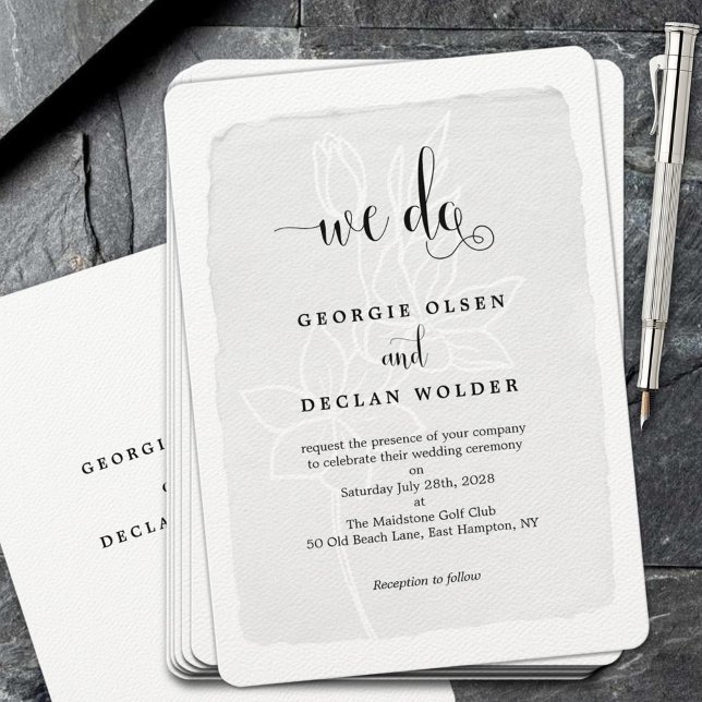 Invitation Nous faisons Vintage Mariage Calligraphie (Créateur téléchargé)