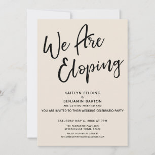 Invitation Nous Fuyons Crème Tenue Décontractée de Fête de Ma