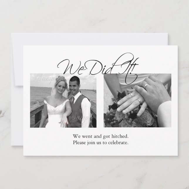 Invitation Nous L'Avons Fait (Modèle photo Personnalisable) (Devant)