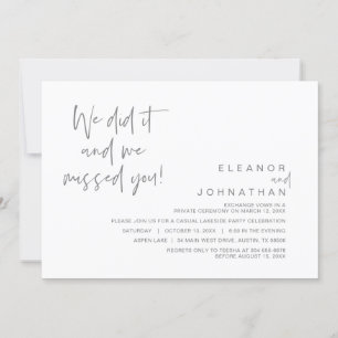 Invitation Nous l'avons fait, nous vous avons manqué, Mariage