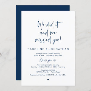 Invitation Nous l'avons fait, vous avez manqué, Navy Blue, El
