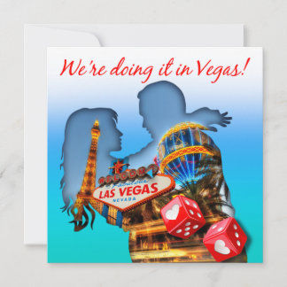 Invitation Nous le faisons à Vegas Mariage