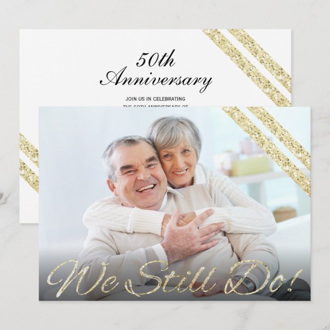 Invitation Nous le faisons encore ! | 50e anniversaire Modern (Devant / Derrière)