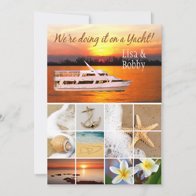 Invitation Nous le faisons sur un collage de Mariage de yacht (Devant)