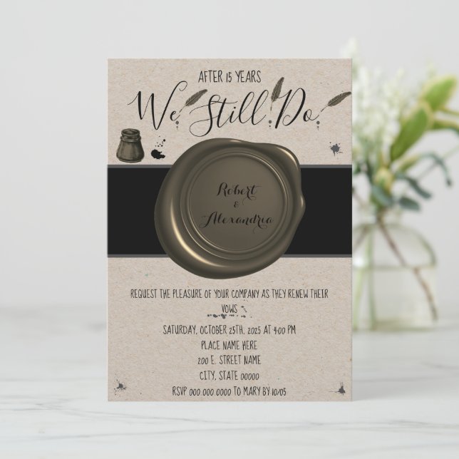 Invitation Nous le faisons toujours | Renouvellement de l'ann (Debout devant)