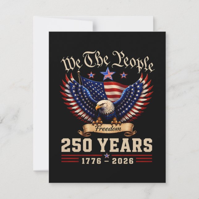 Invitation Nous Le Peuple 250 Ans Aigle de la Liberté (Devant)