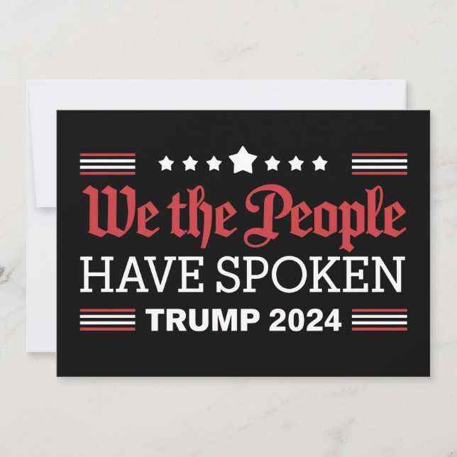 Invitation Nous Le Peuple Avons Parlé Trump 2024 (Devant)