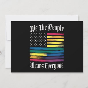 Invitation Nous, le peuple signifie tout le monde LGBT Gay pr