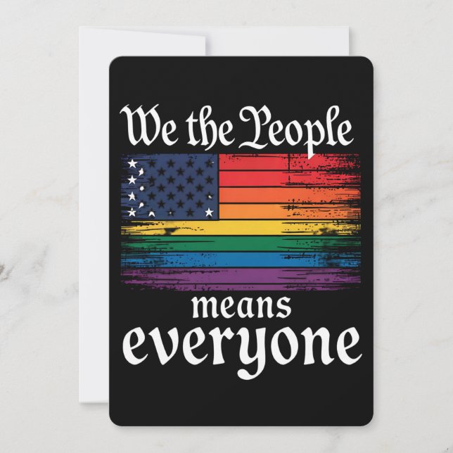 Invitation Nous le peuple veut dire tout le monde USA Drapeau (Devant)