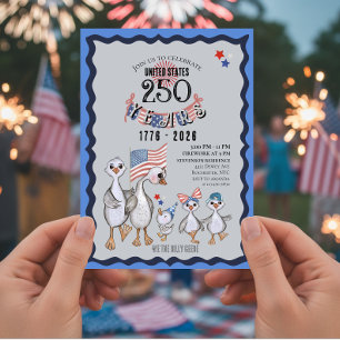 Invitation Nous Les Oies Idiotes 250ème Célébration Drôle