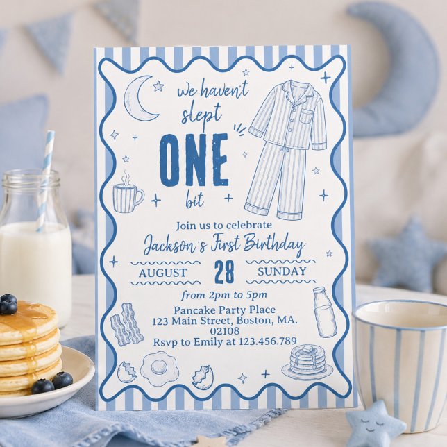 Invitation Nous n'avons pas dormi d'un poil Pyjama Anniversai (Créateur téléchargé)