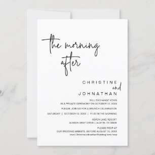 Invitation Nous ne pouvions pas attendre, Mariage Elopement D