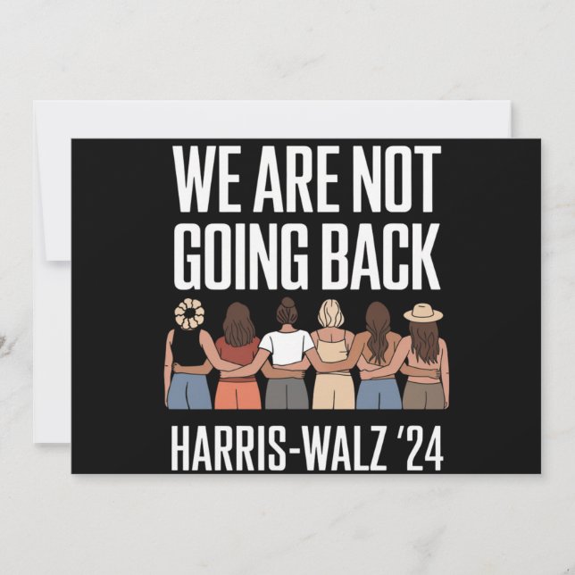 Invitation Nous ne revenons pas en arrière Kamala Harris Vals (Devant)