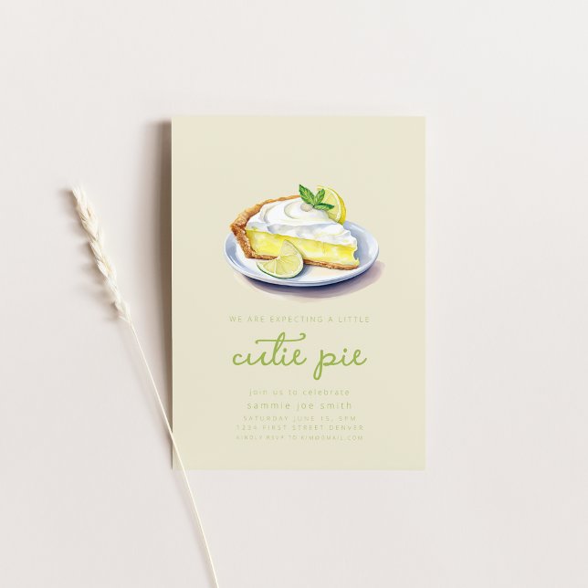 Invitation Nous nous attendons à une tarte à la croûte (Créateur téléchargé)