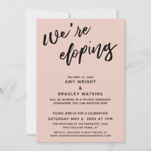 Invitation Nous nous enfuyons Typographie d'écriture manuscri