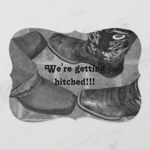 INVITATION NOUS NOUS LAISSONS COUPER !!!FAIRE-PART DE MARIAGE